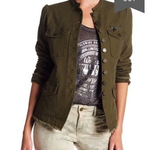 William Rast Green Bragg Military Inspired Jacket